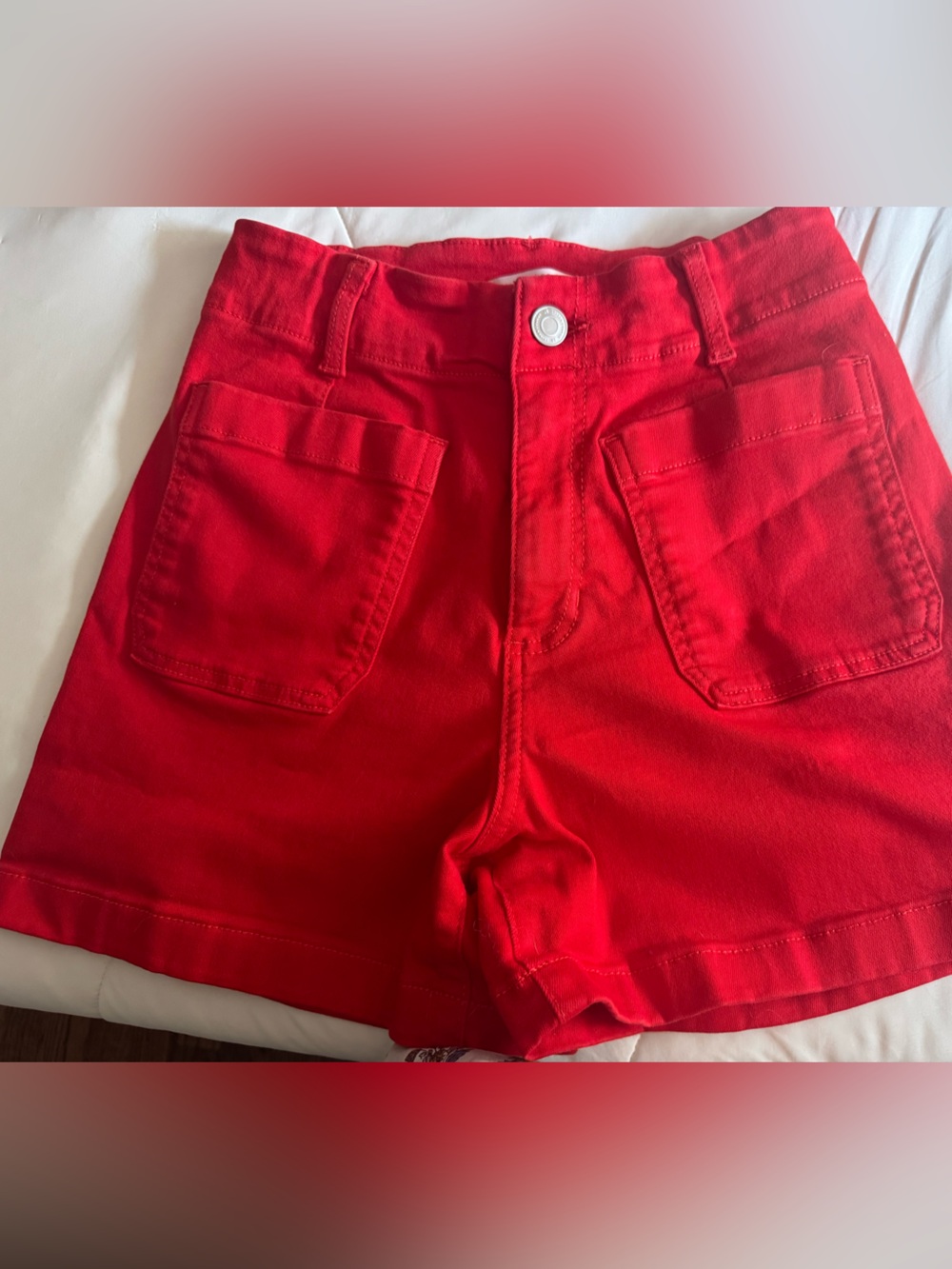 LC Lauren Conrad Bright Red Women's Pocket Shorts